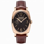 PAM00398 Panerai Radiomir 1940 Hand-wound mechanical, exclusive Panerai OP XXVII calibre, base Minerva 16-17, 16? lignes, 18 jewels, Glucydur? balance, 18,000 alternations/hour. KIF Parechoc? antishock device. SwanĄŻs neck regulator. Power reserve 55 hours