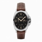 PAM00601 Panerai Luminor 1950 Hand-wound mechanical, P.2002/E calibre, executed entirely by Panerai, 13 ? lignes, 8,30 mm thick, 31 jewels, 28,800 alternations/hour. KIF PARECHOC? anti-shock device. Power reserve 8 days. 328 components