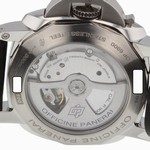 PAM00499 Panerai Luminor 1950 Automatic mechanical, Panerai P.9000 calibre, executed entirely by Panerai, 13? lignes, 7.9 mm thick, 28 jewels, Glucydur? balance, 28,800 alternations/hour. Incabloc? anti-shock device. Power reserve 3 days, two barrels. 197 components