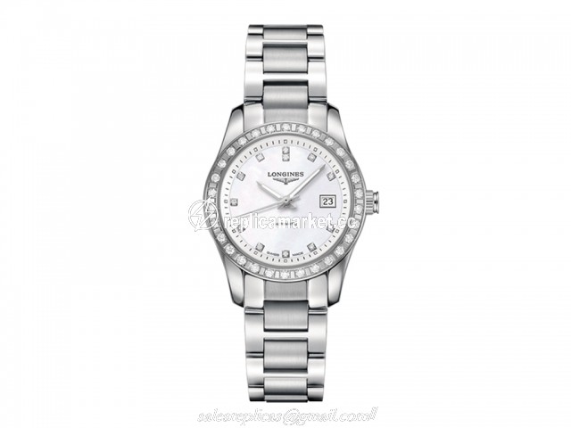 L22850876 Longines Conquest Self winding mechanical movement beating at 28'800 vibrations per hours and providing 40 hours of power reserve Moment Caliber: L595/592