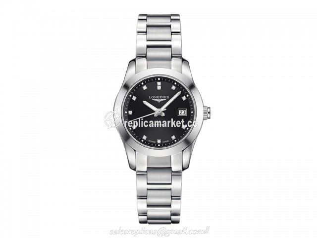 L22854586 Longines Conquest Self winding mechanical movement beating at 28'800 vibrations per hours and providing 40 hours of power reserve Moment Caliber: L595/592